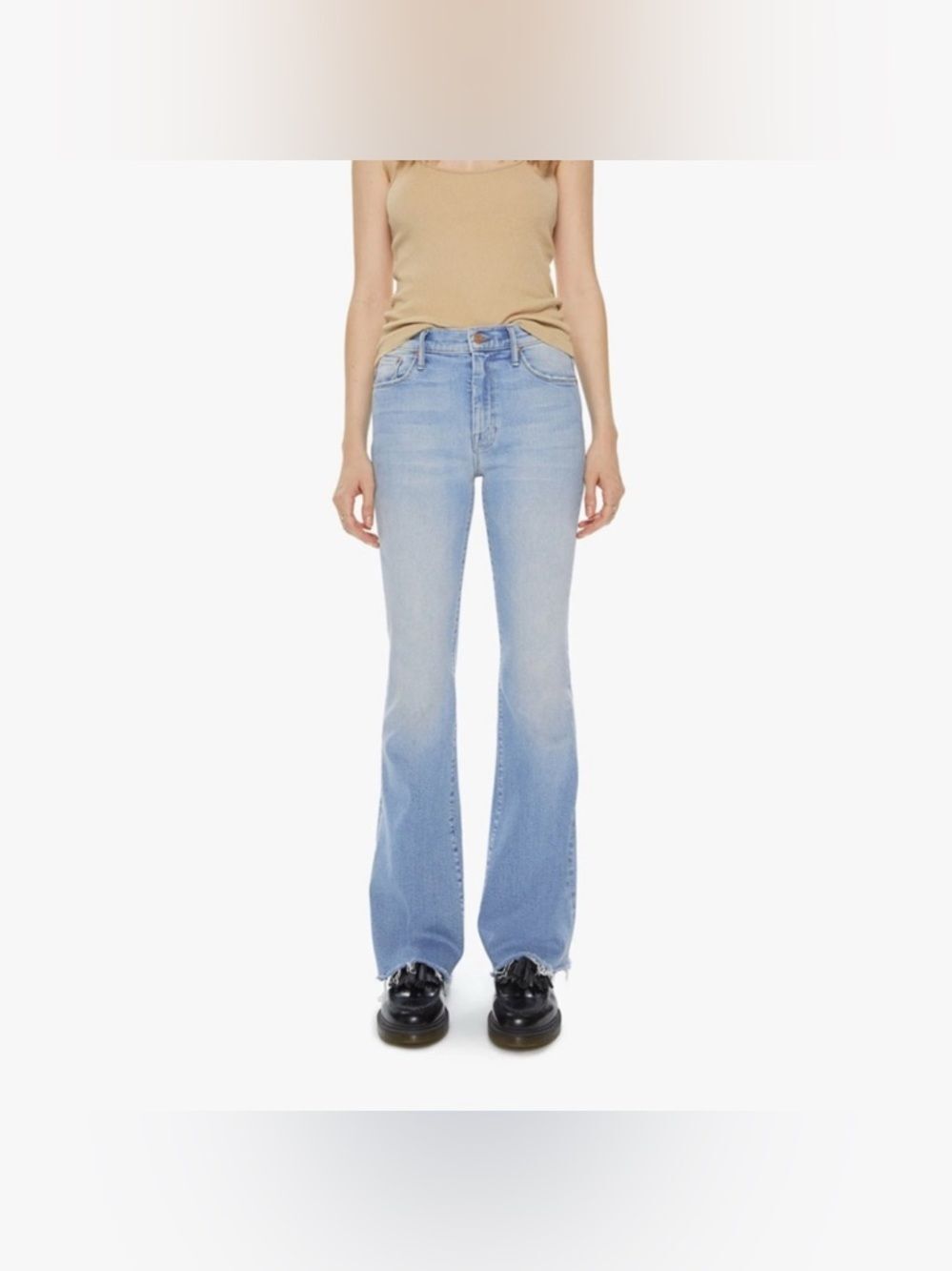 Mother The Weekender Fray Jeans Mentally Elsewhere Light Wash